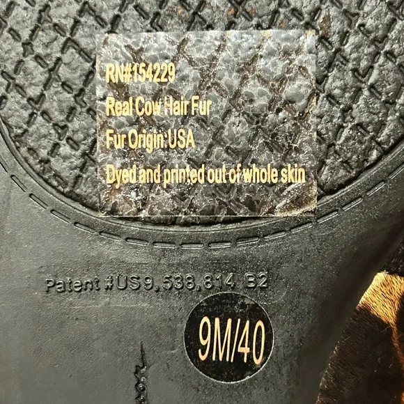 NEW Jessica Simpson Gillian Leopard Cow Calf Hair Fur Beaded Flats Shoes Size 9 - Picture 5 of 6